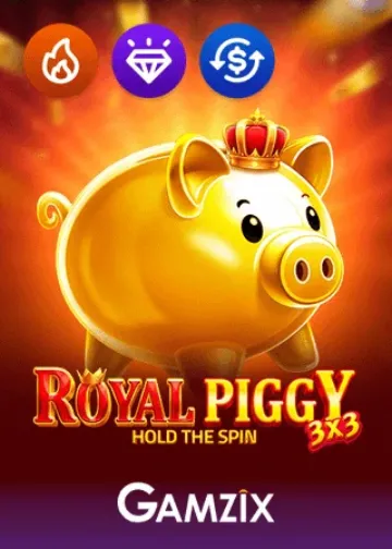 3x3 Royal Piggy Hold the Spin pokie by Gamzix